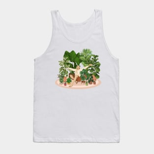 Reading with plants 12 Tank Top